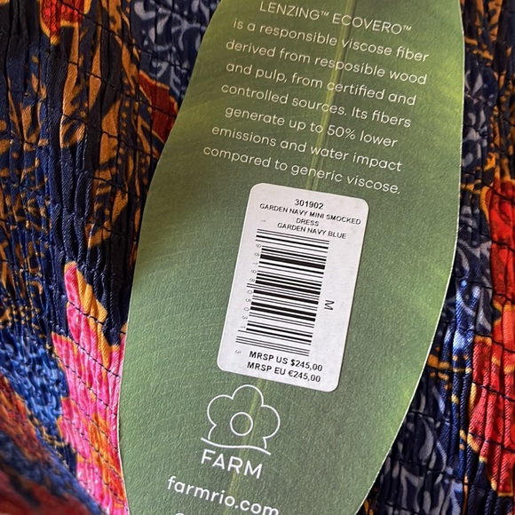 ❌❌ SOLD❌❌Farm Rio 🌴🔥Navy Garden Smocked Mini dress - Picture 3 of 12